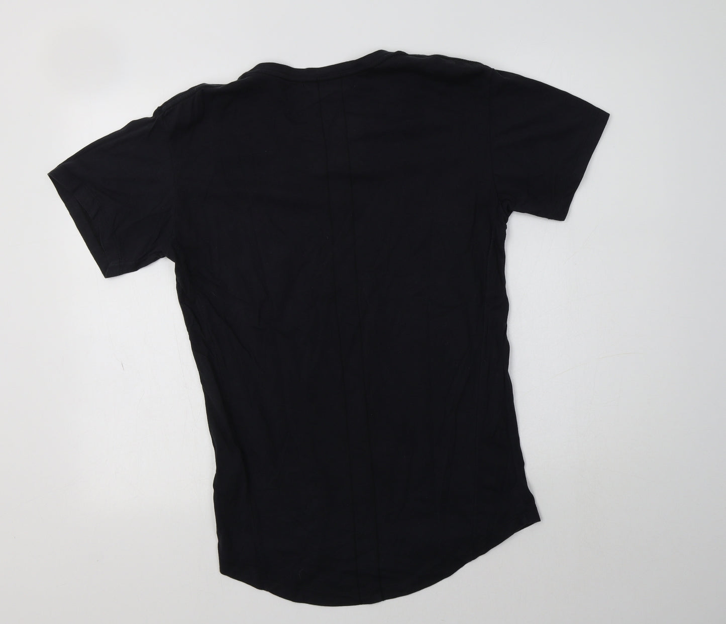 Religion Mens Black  Cotton  T-Shirt Size M V-Neck