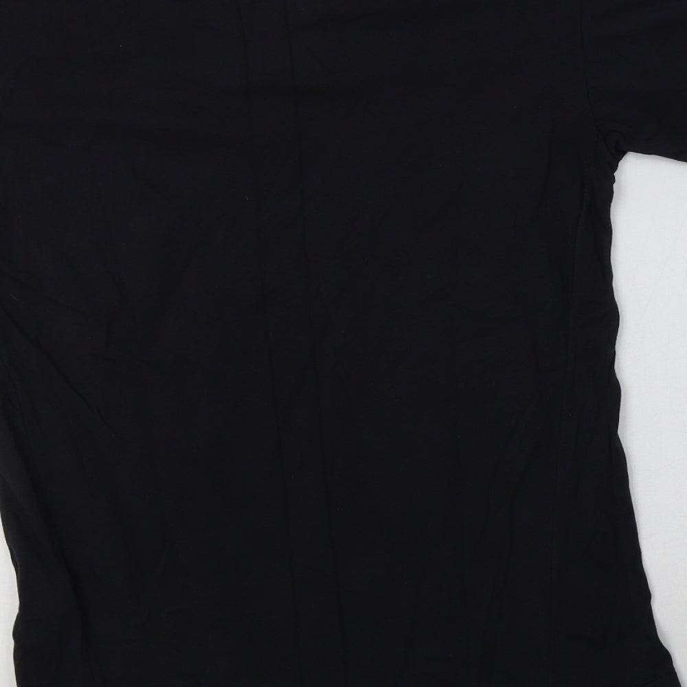 Religion Mens Black  Cotton  T-Shirt Size M V-Neck