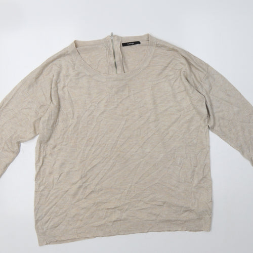 George Womens Brown Crew Neck  Polyester Pullover Jumper Size 18
