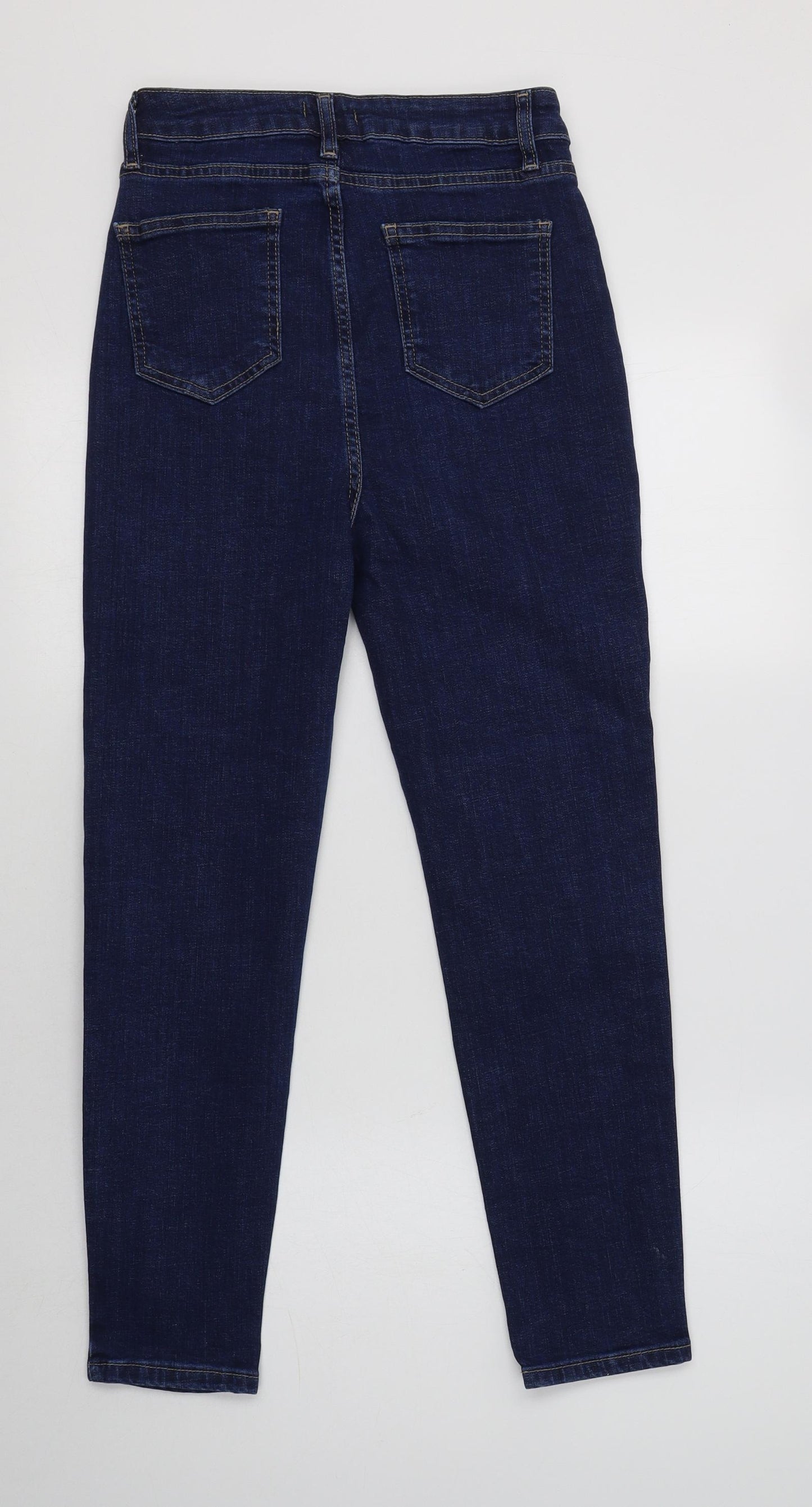Boohoo Womens Blue  Cotton Jegging Jeans Size 10 L28 in Regular