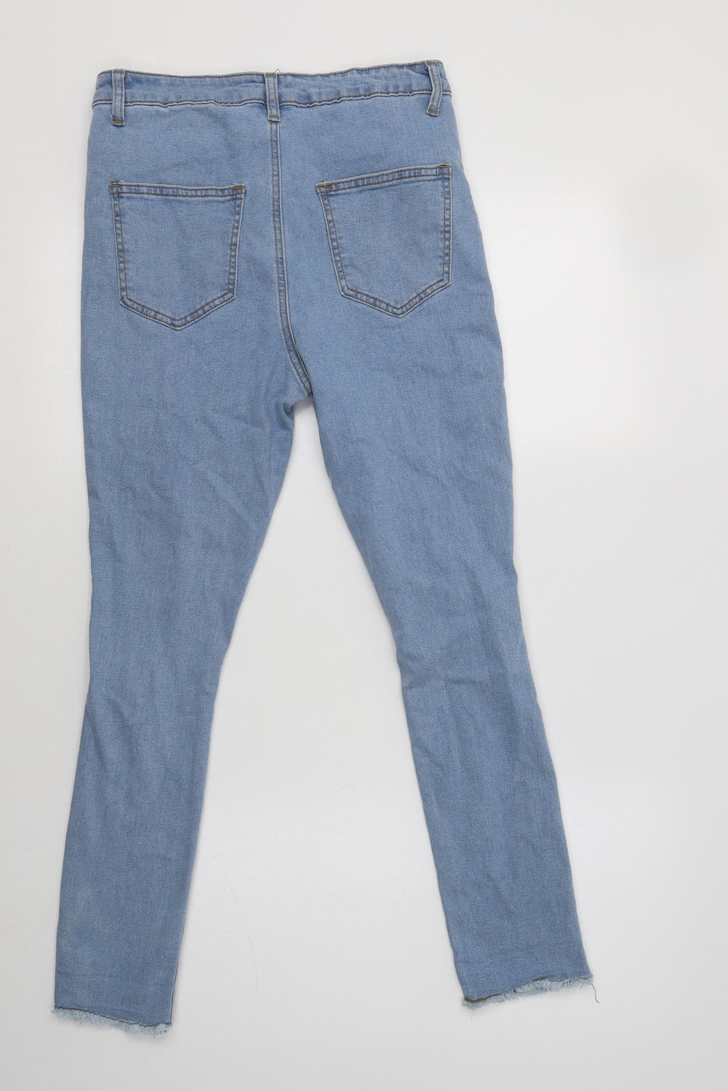 Boohoo Womens Blue  Cotton Jegging Jeans Size 10 L28 in Regular
