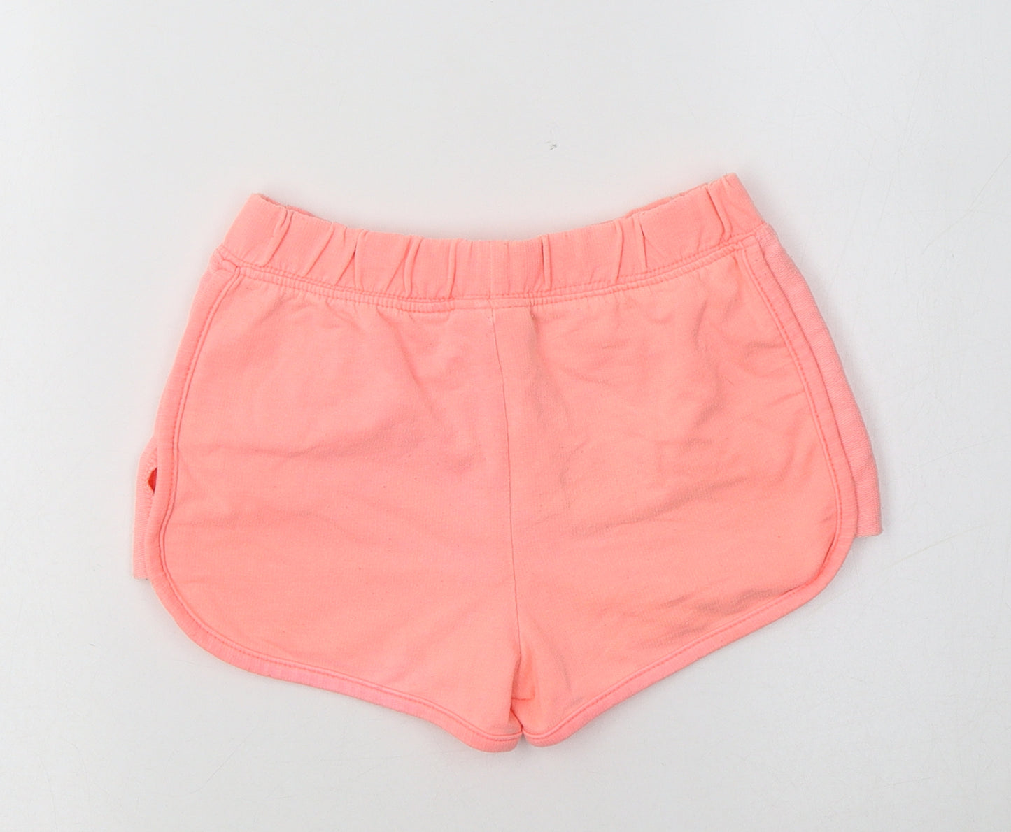 Matalan Girls Orange  Cotton Sweat Shorts Size 7 Years  Regular