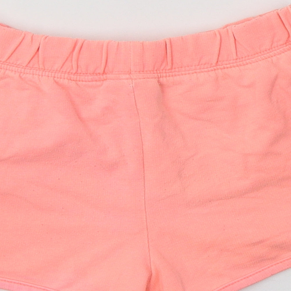 Matalan Girls Orange  Cotton Sweat Shorts Size 7 Years  Regular