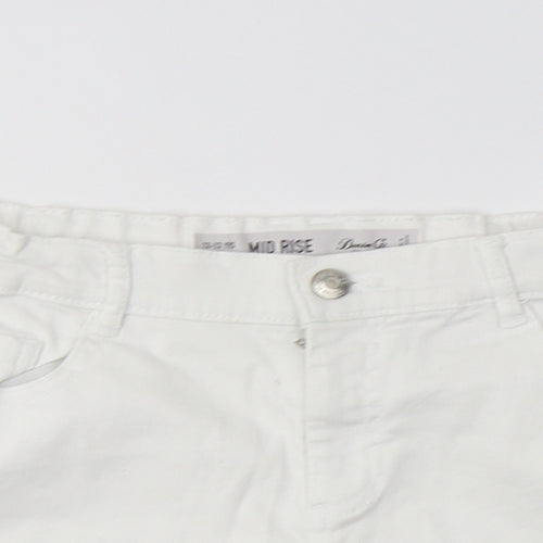 Primark Girls White  Cotton Hot Pants Shorts Size 12-13 Years  Regular