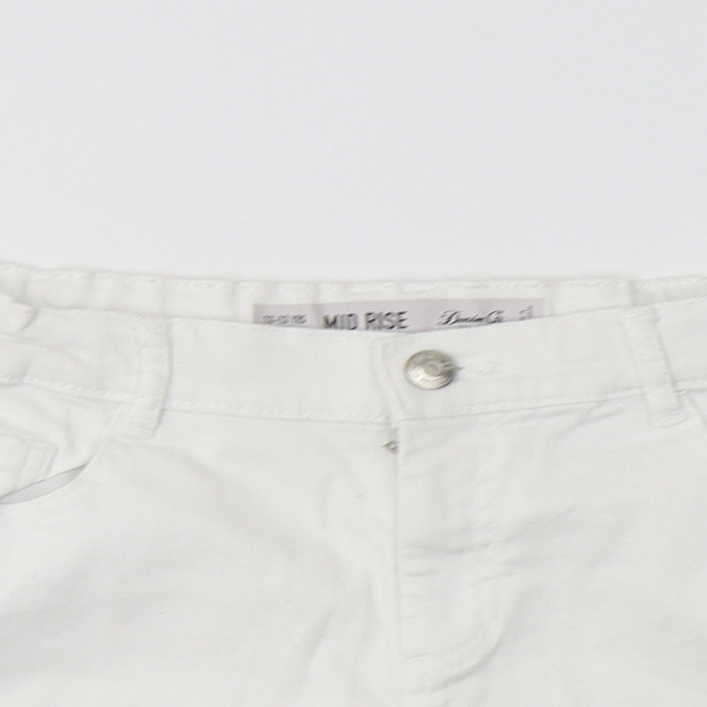 Primark Girls White  Cotton Hot Pants Shorts Size 12-13 Years  Regular