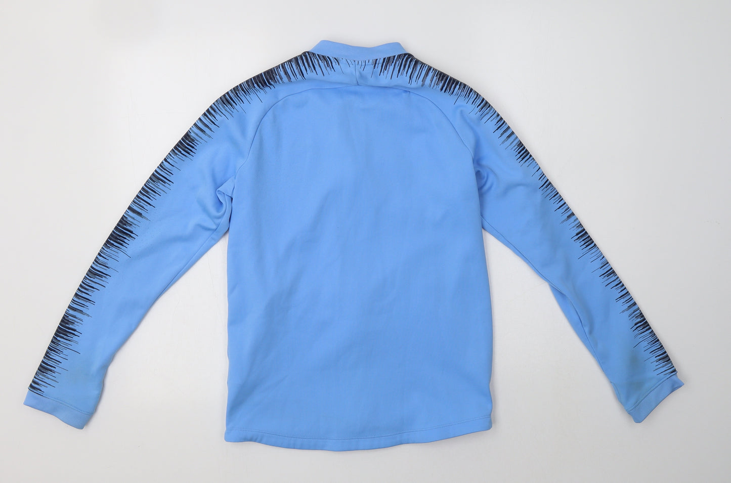 Nike Boys Blue Geometric Polyester Full Zip Sweatshirt Size 12-13 Years   - Manchester City