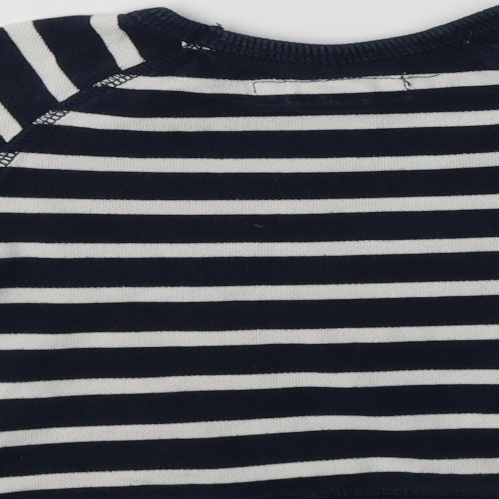 H&M Baby Blue Striped Cotton Pullover Jumper Size 18-24 Months