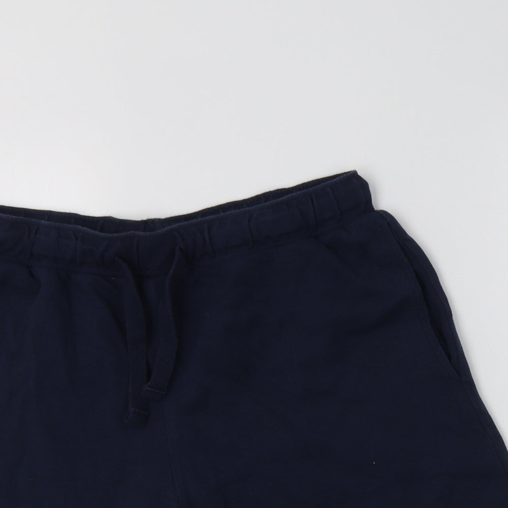 H&M Mens Blue  Cotton Sweat Shorts Size S L9 in Regular