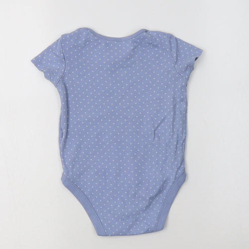 F&F Baby Blue Polka Dot Cotton Romper One-Piece Size 18-24 Months