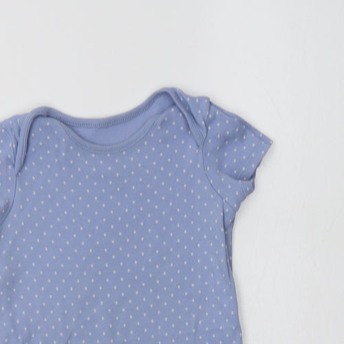 F&F Baby Blue Polka Dot Cotton Romper One-Piece Size 18-24 Months