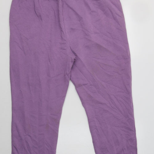 Damart Womens Purple  Polyester Jogger Trousers Size 22 L28 in Regular