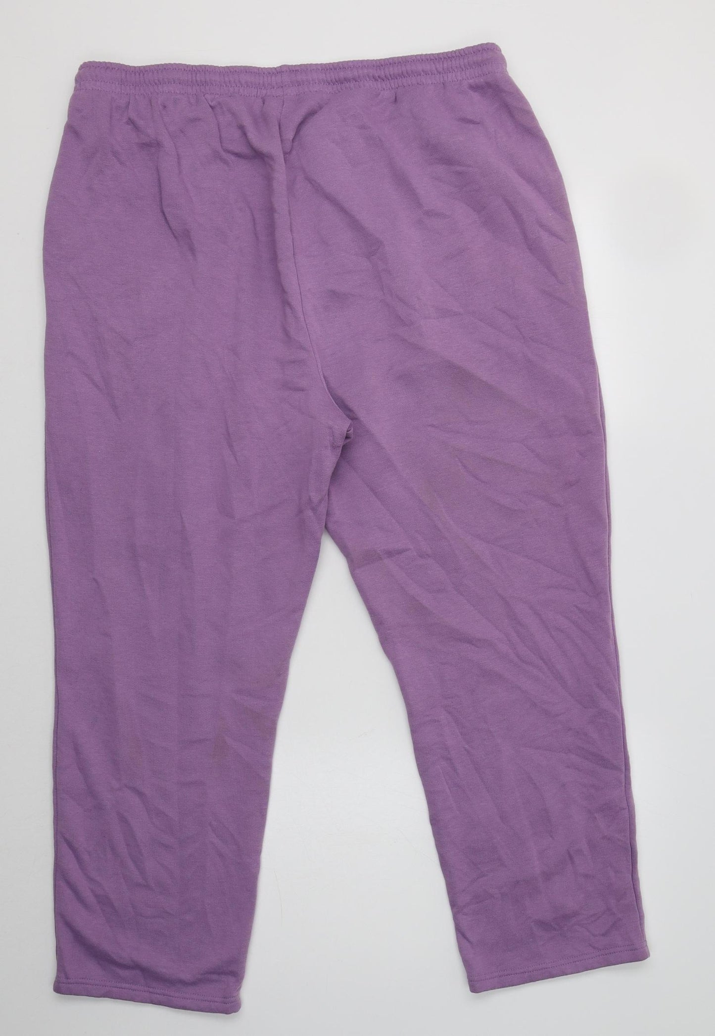 Damart Womens Purple  Polyester Jogger Trousers Size 22 L28 in Regular