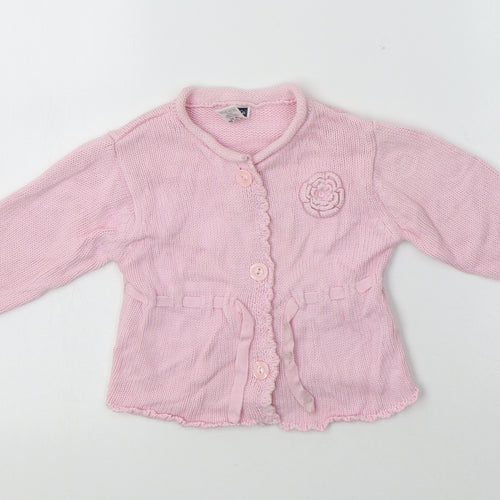 M&Co Baby Pink  Cotton Cardigan Jumper Size 12-18 Months