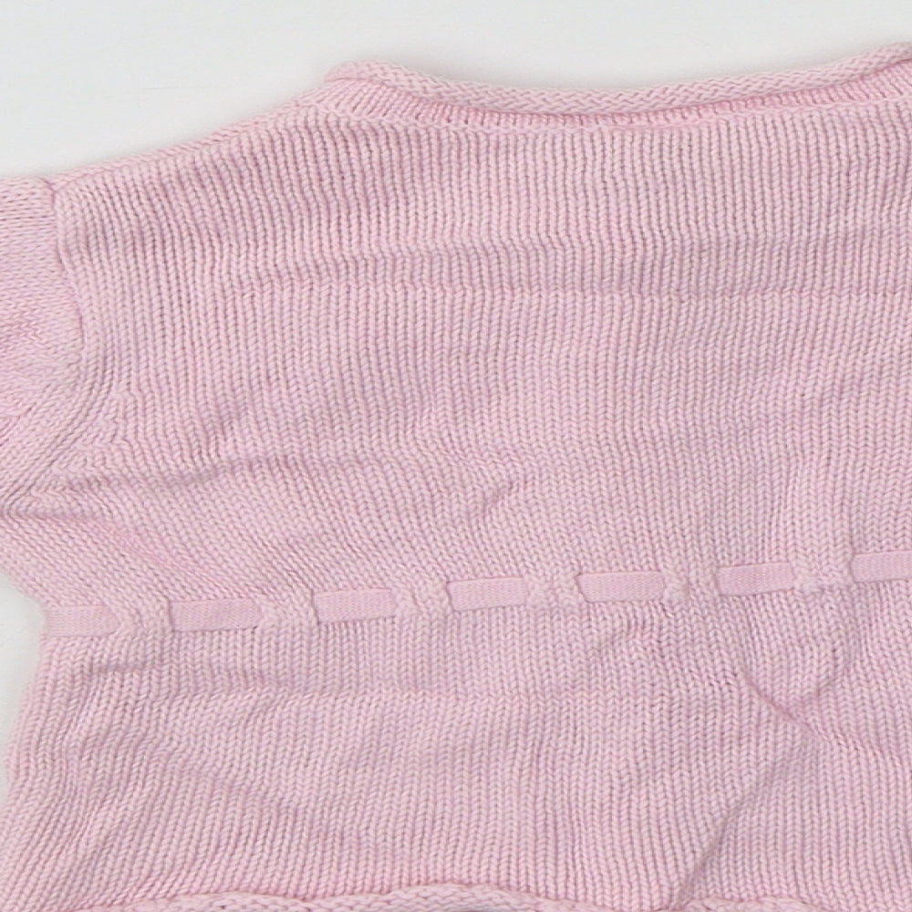 M&Co Baby Pink  Cotton Cardigan Jumper Size 12-18 Months