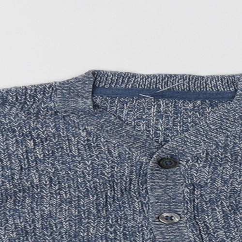 M&S Baby Blue  Cotton Cardigan Jumper Size 6-9 Months