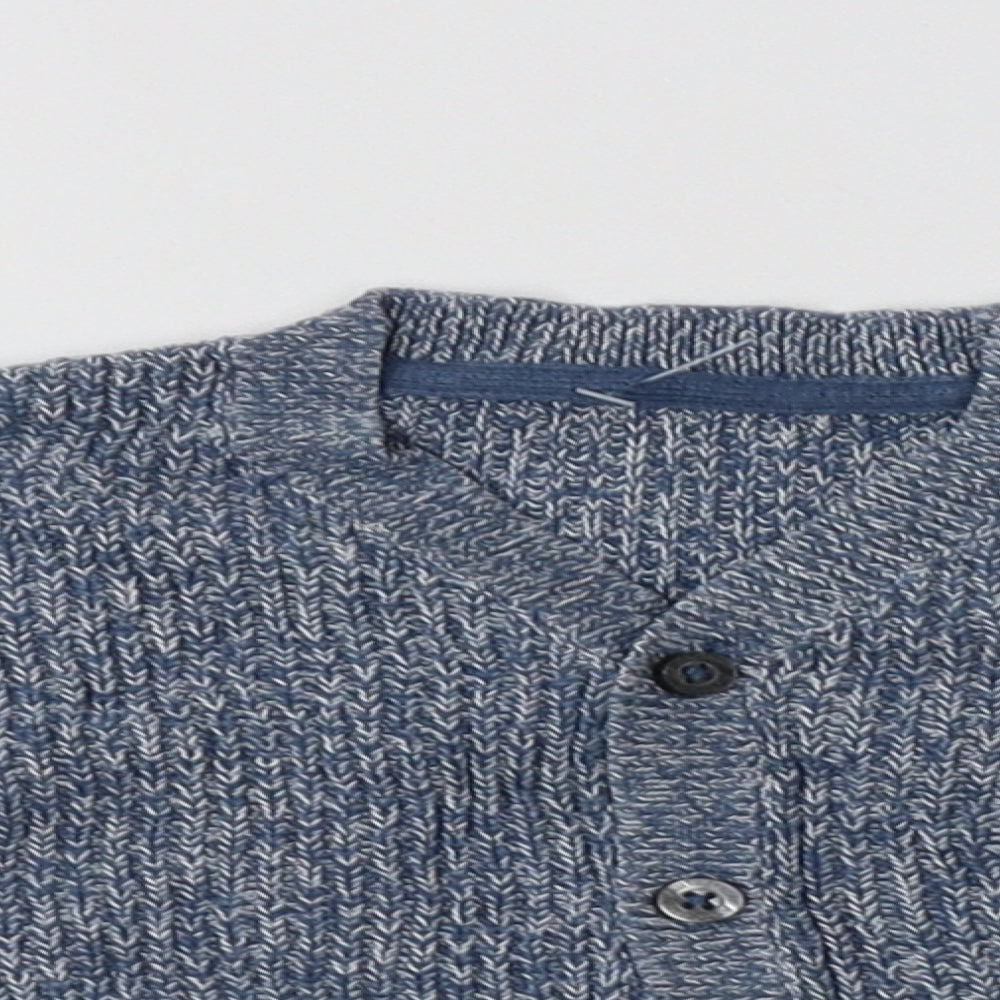 M&S Baby Blue  Cotton Cardigan Jumper Size 6-9 Months