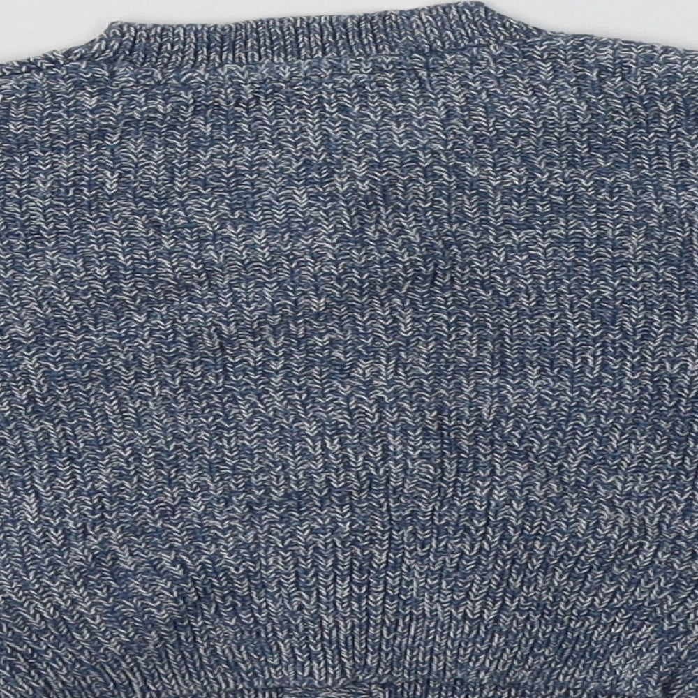 M&S Baby Blue  Cotton Cardigan Jumper Size 6-9 Months