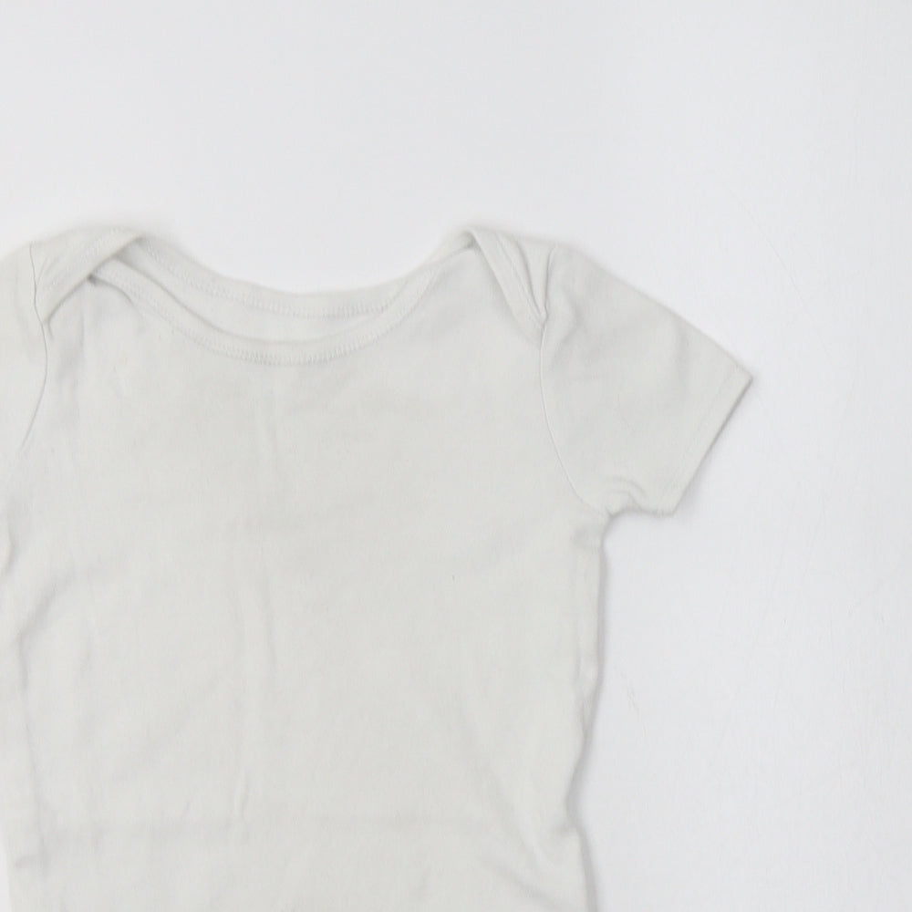 John Lewis Girls White  Cotton Bodysuit One-Piece Size 2-3 Years