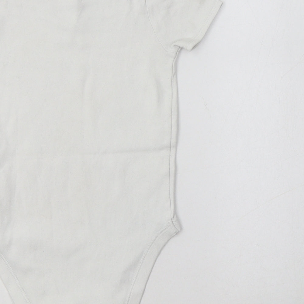 John Lewis Girls White  Cotton Bodysuit One-Piece Size 2-3 Years