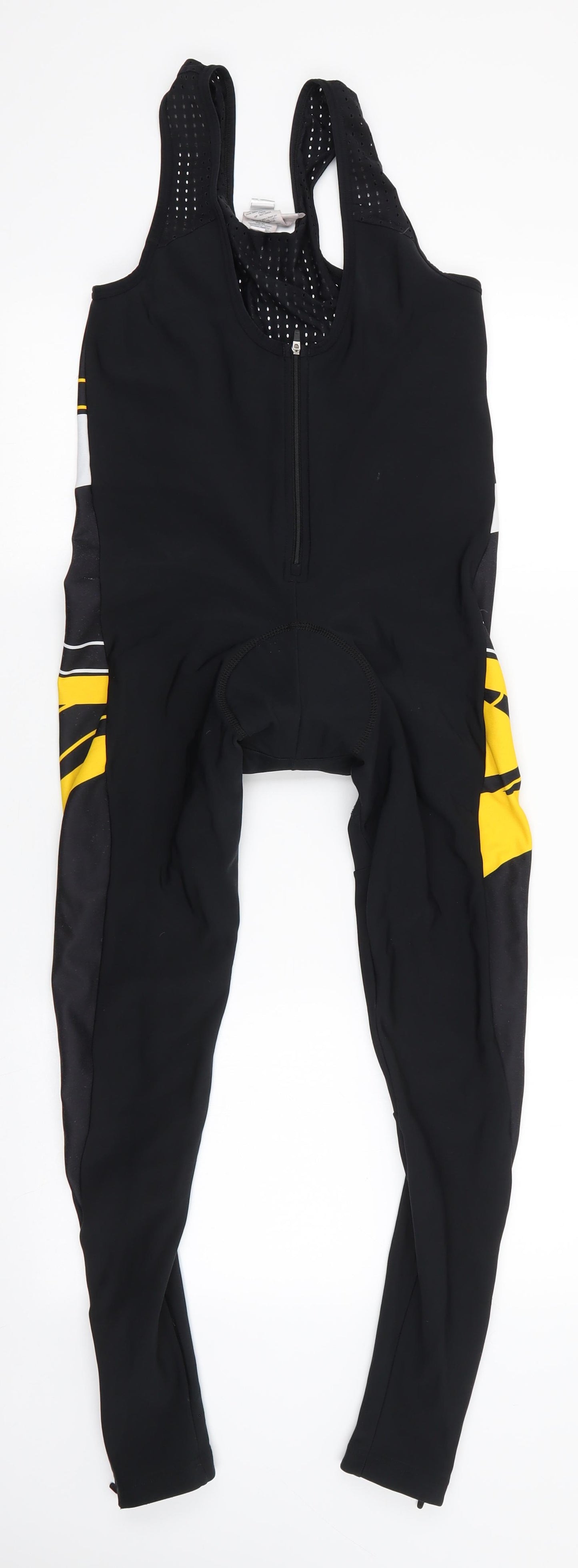 B Twin Mens Black Colourblock Polyamide Compression Leggings Size M L27 in Regular  - One Piece Cycling suit Padded seat