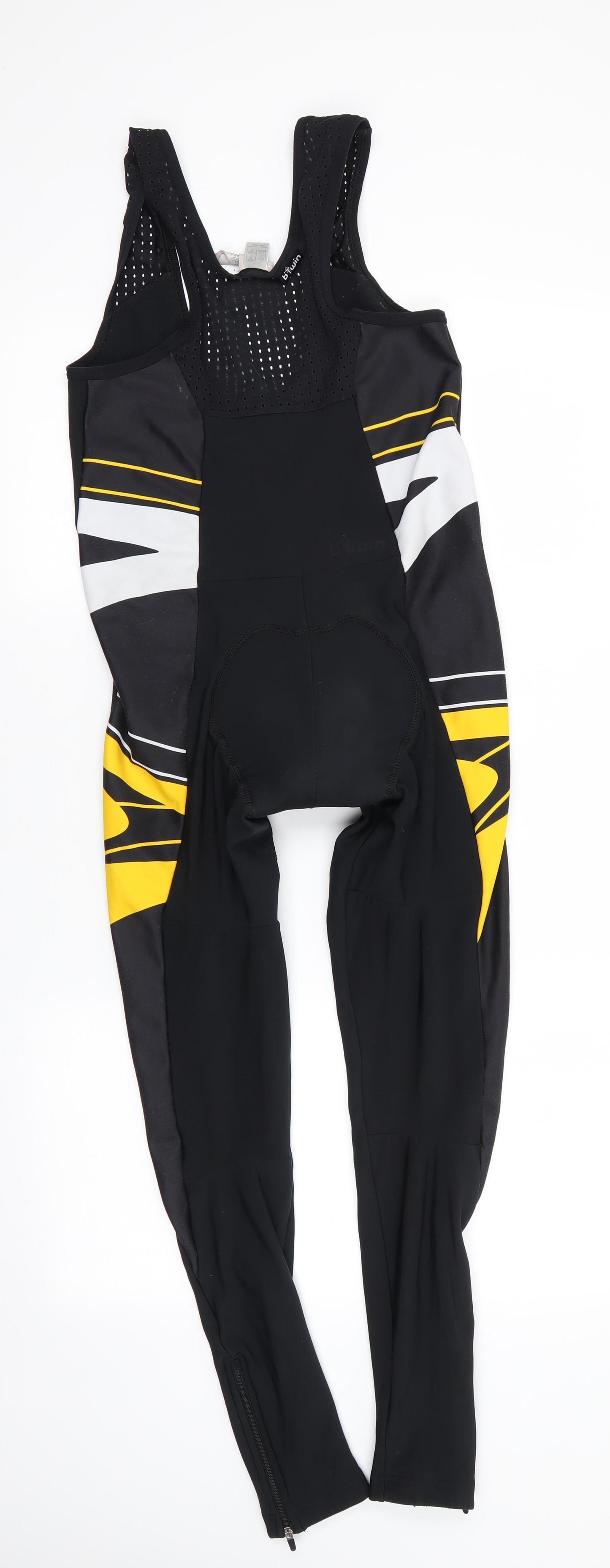 B Twin Mens Black Colourblock Polyamide Compression Leggings Size M L27 in Regular  - One Piece Cycling suit Padded seat