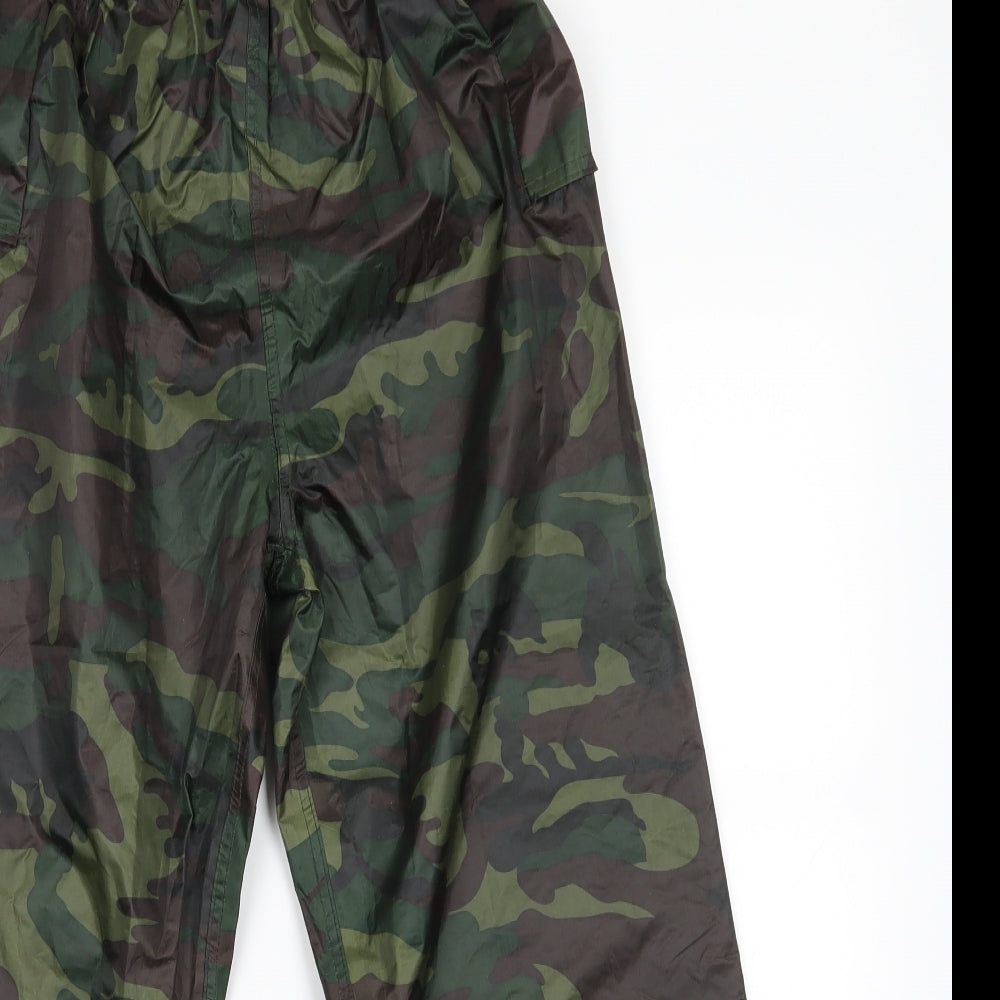SSP Boys Green Camouflage Polyester Rain Trousers Trousers Size 11-12 Years  Regular