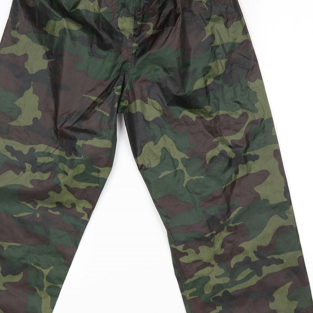 SSP Boys Green Camouflage Polyester Rain Trousers Trousers Size 11-12 Years  Regular
