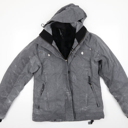 Westbeach Mens Grey   Anorak Coat Size L   - Mid Grey Denim Look  Heavyweight