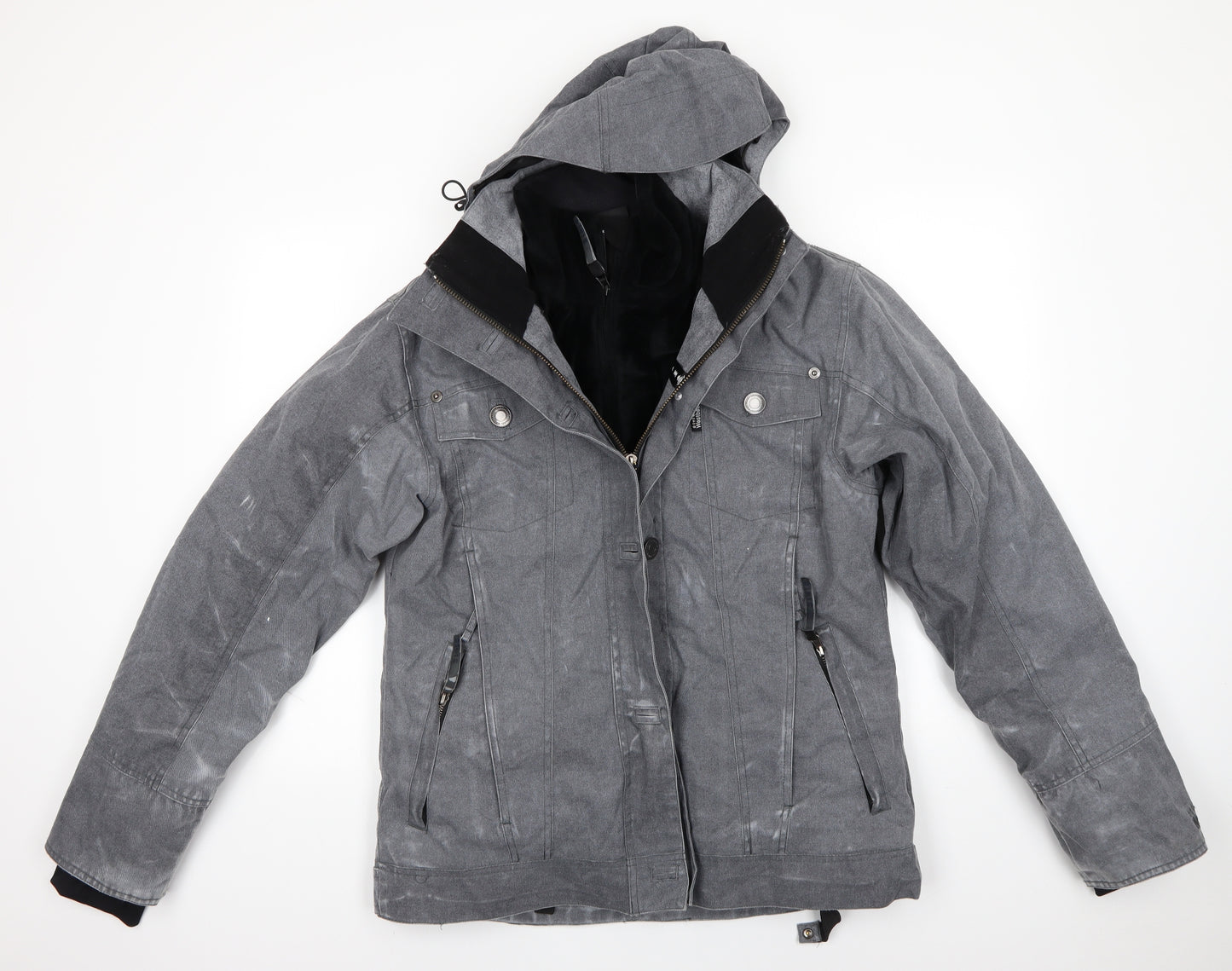 Westbeach Mens Grey   Anorak Coat Size L   - Mid Grey Denim Look  Heavyweight