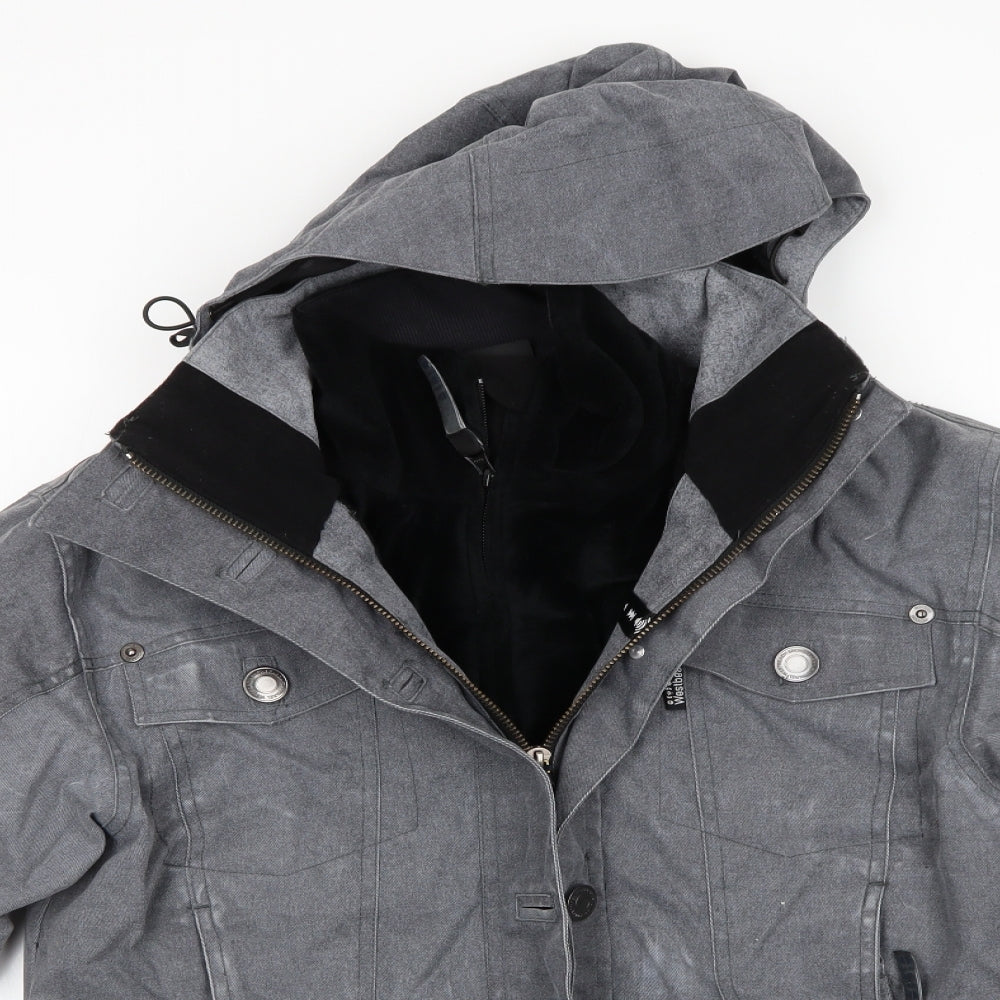 Westbeach Mens Grey   Anorak Coat Size L   - Mid Grey Denim Look  Heavyweight