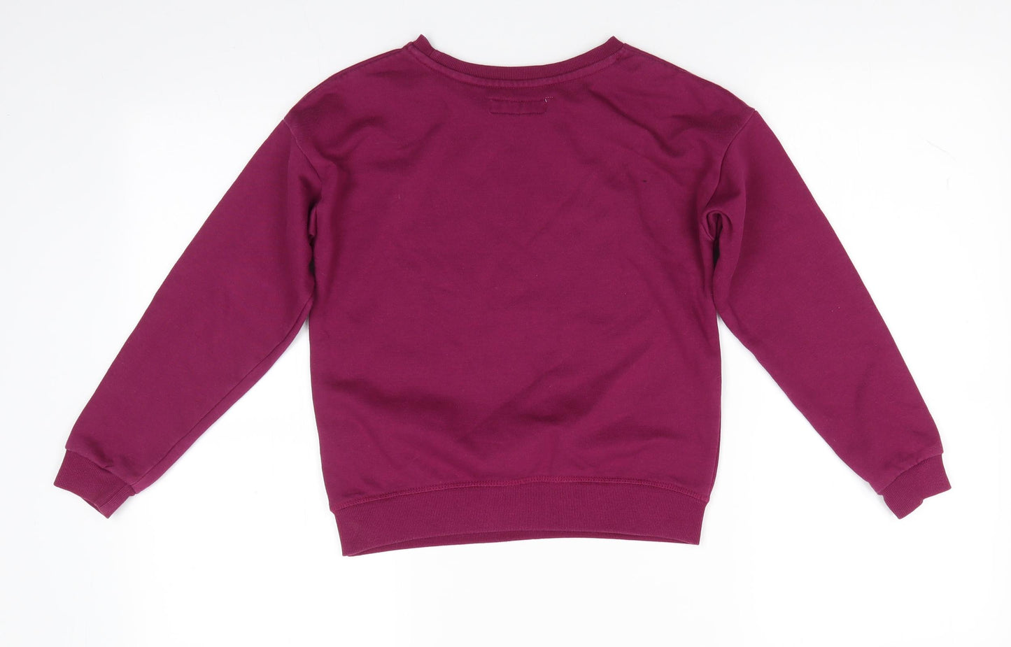 Primark Girls Purple  Cotton Pullover Sweatshirt Size 9-10 Years   - What Ever Shimmers