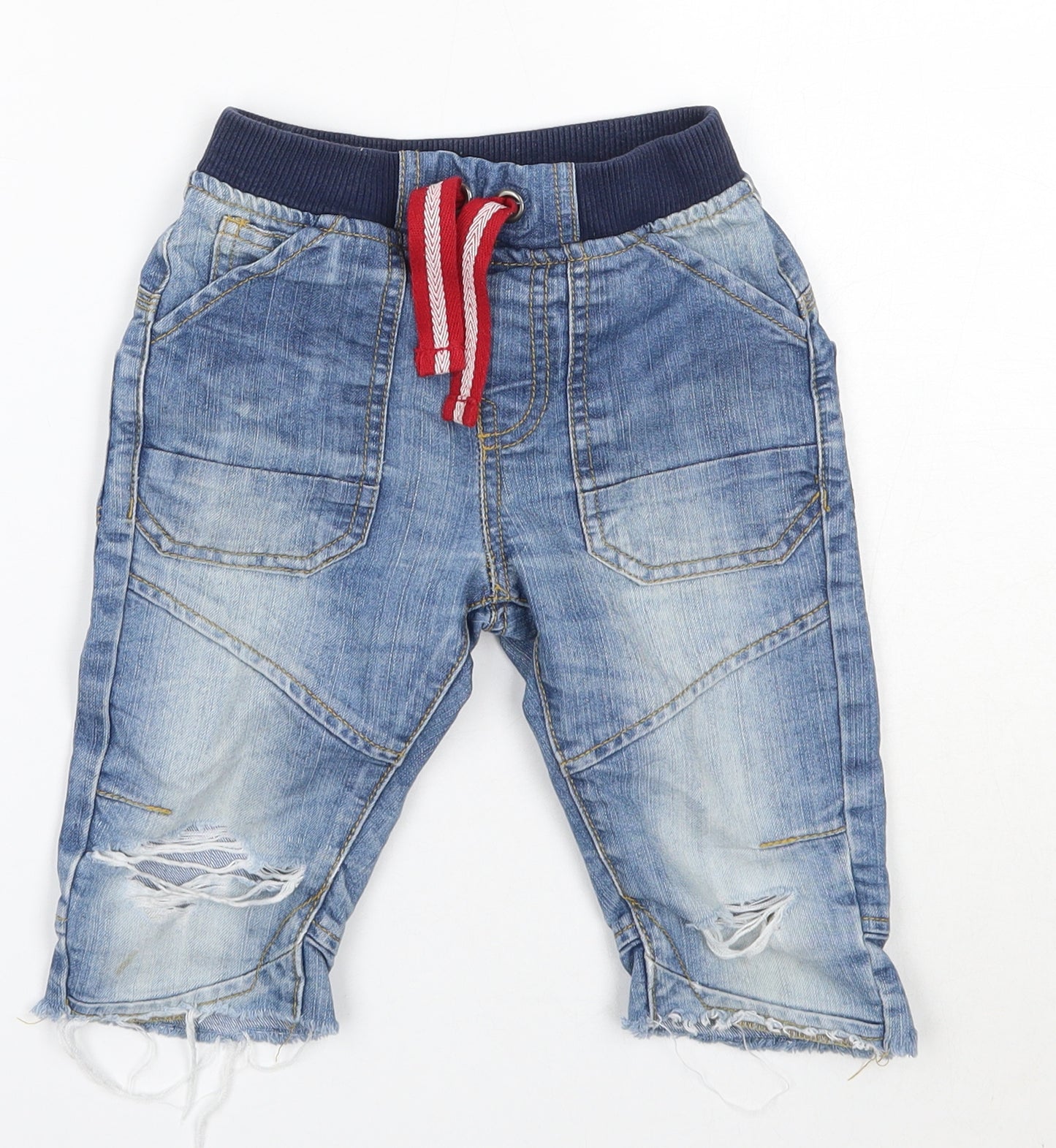 Nutmeg Boys Blue  Cotton Straight Jeans Size 4-5 Years  Regular