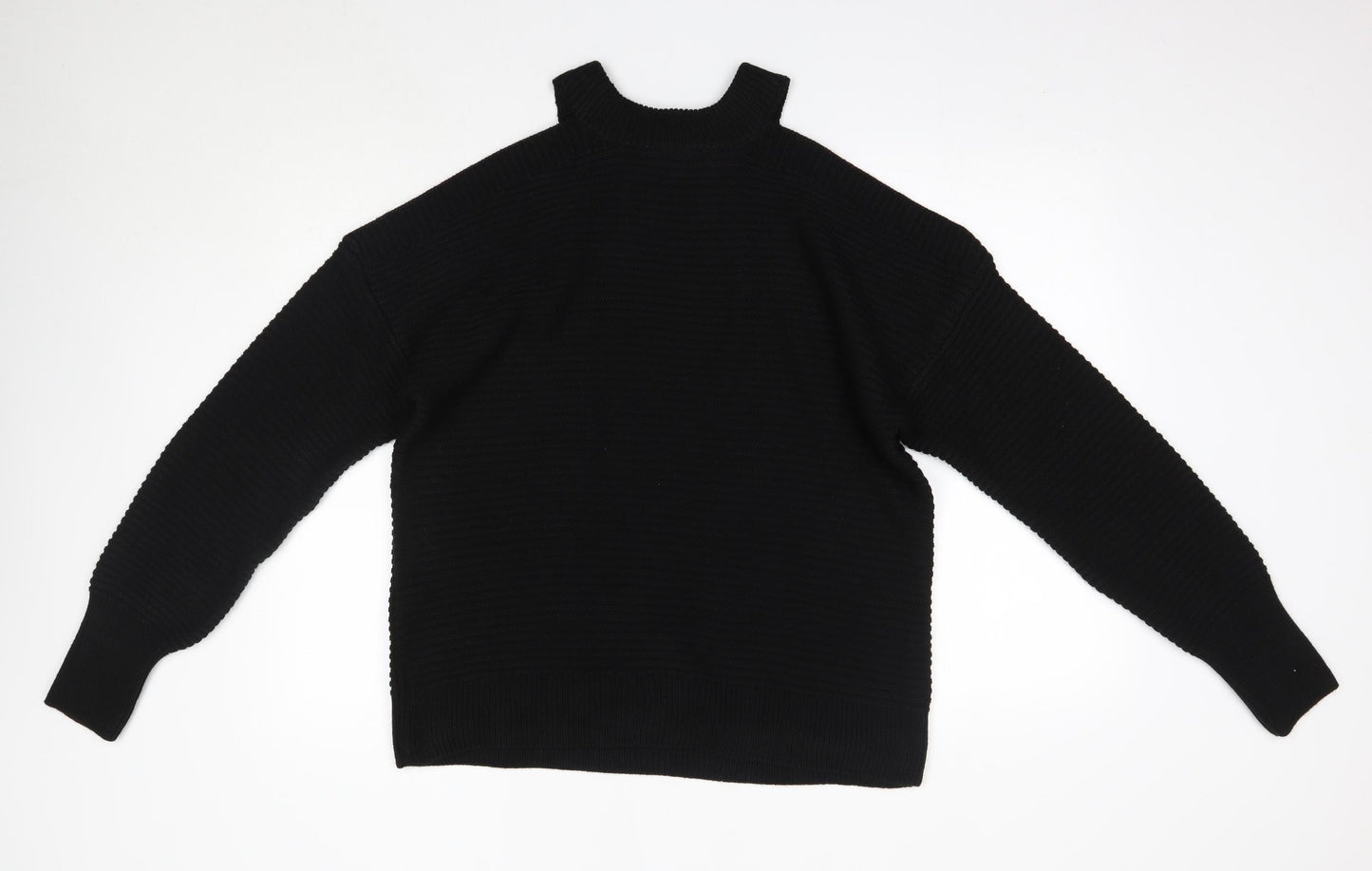 Primark Womens Black High Neck  Acrylic Pullover Jumper Size M