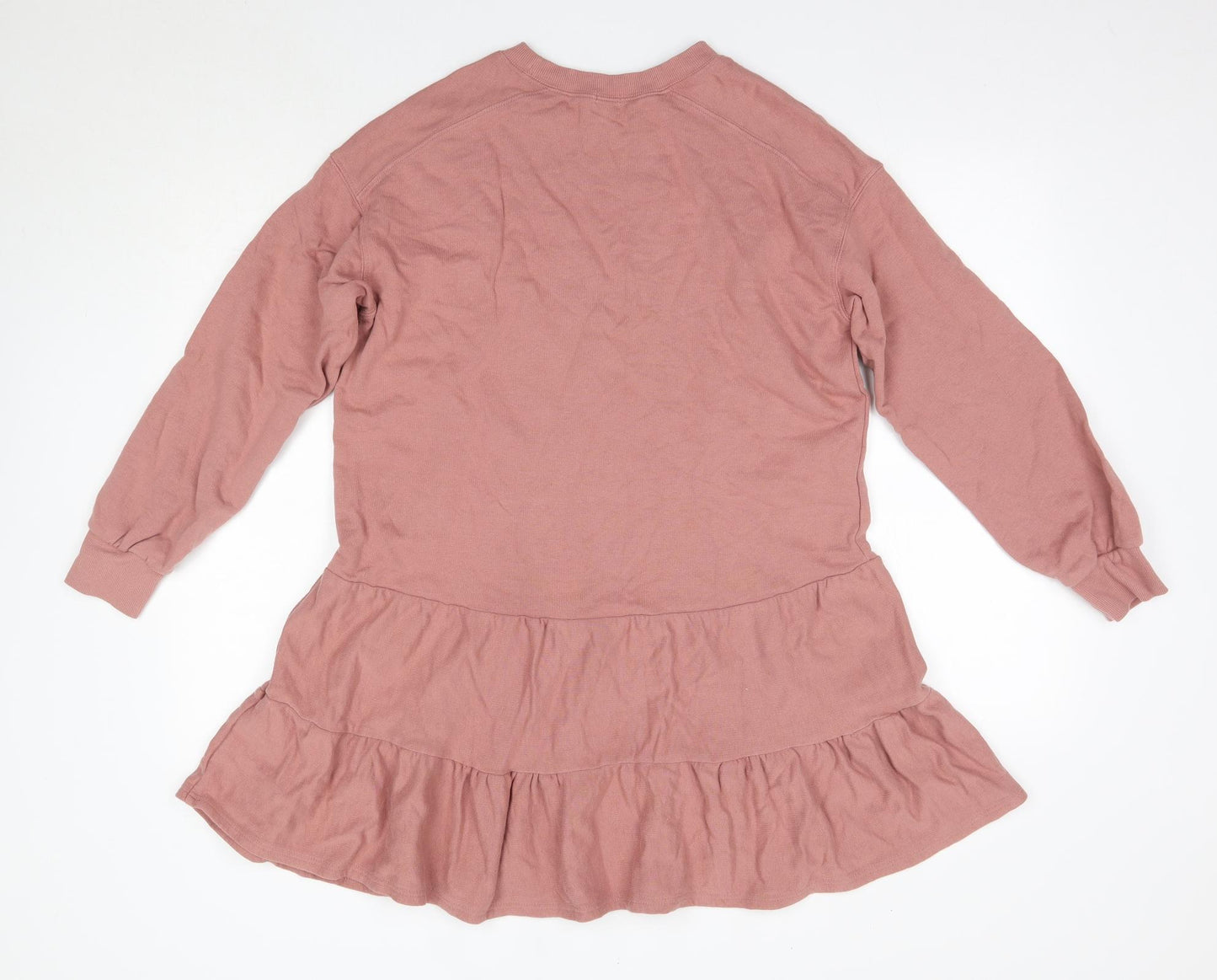 River Island Womens Pink  100% Cotton Jumper Dress  Size XS  Round Neck