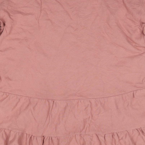 River Island Womens Pink  100% Cotton Jumper Dress  Size XS  Round Neck