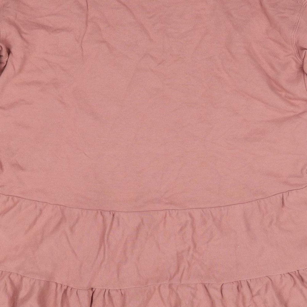 River Island Womens Pink  100% Cotton Jumper Dress  Size XS  Round Neck