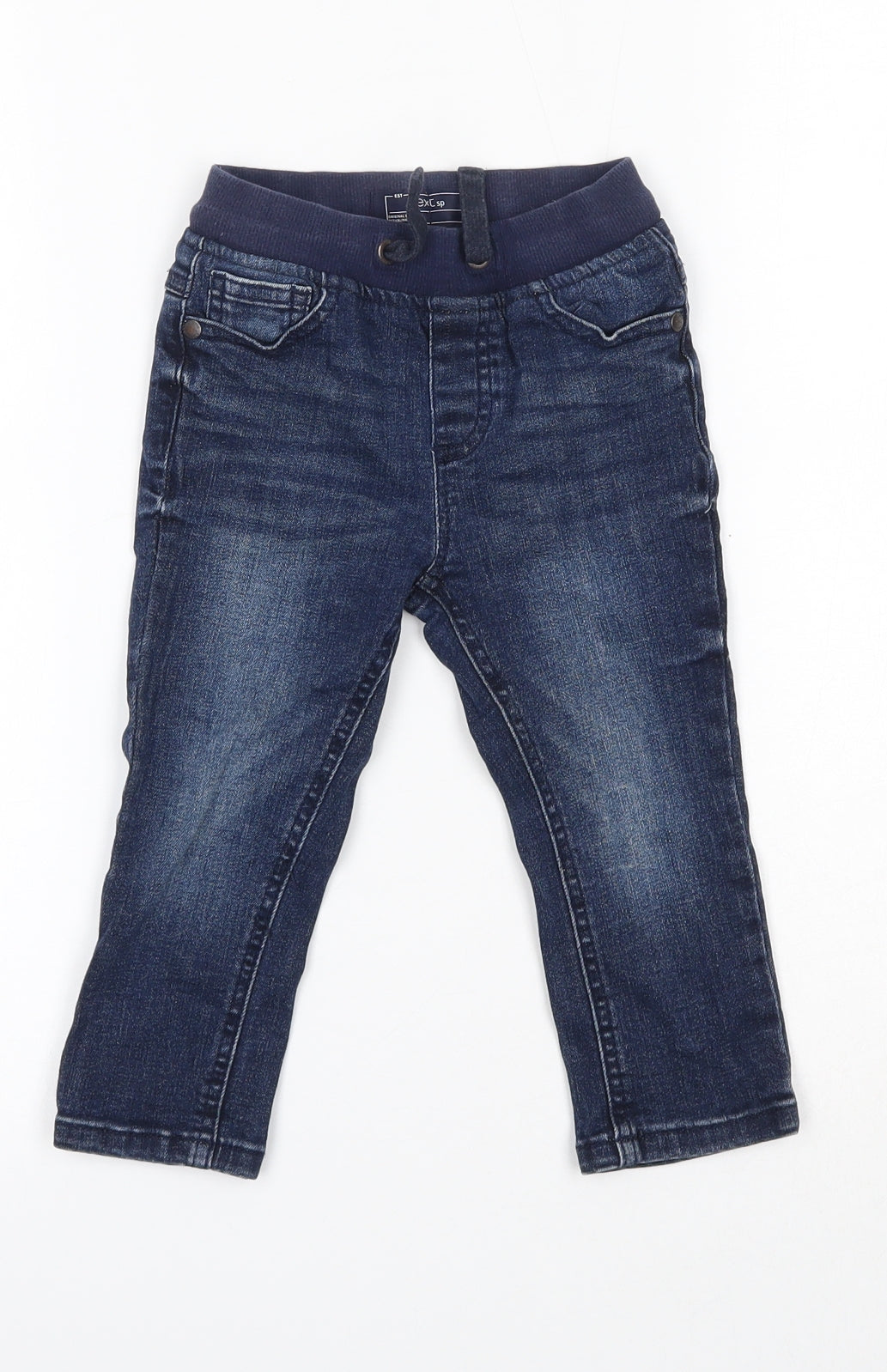 NEXT Baby Blue  Cotton Jogger Trousers Size 12-18 Months