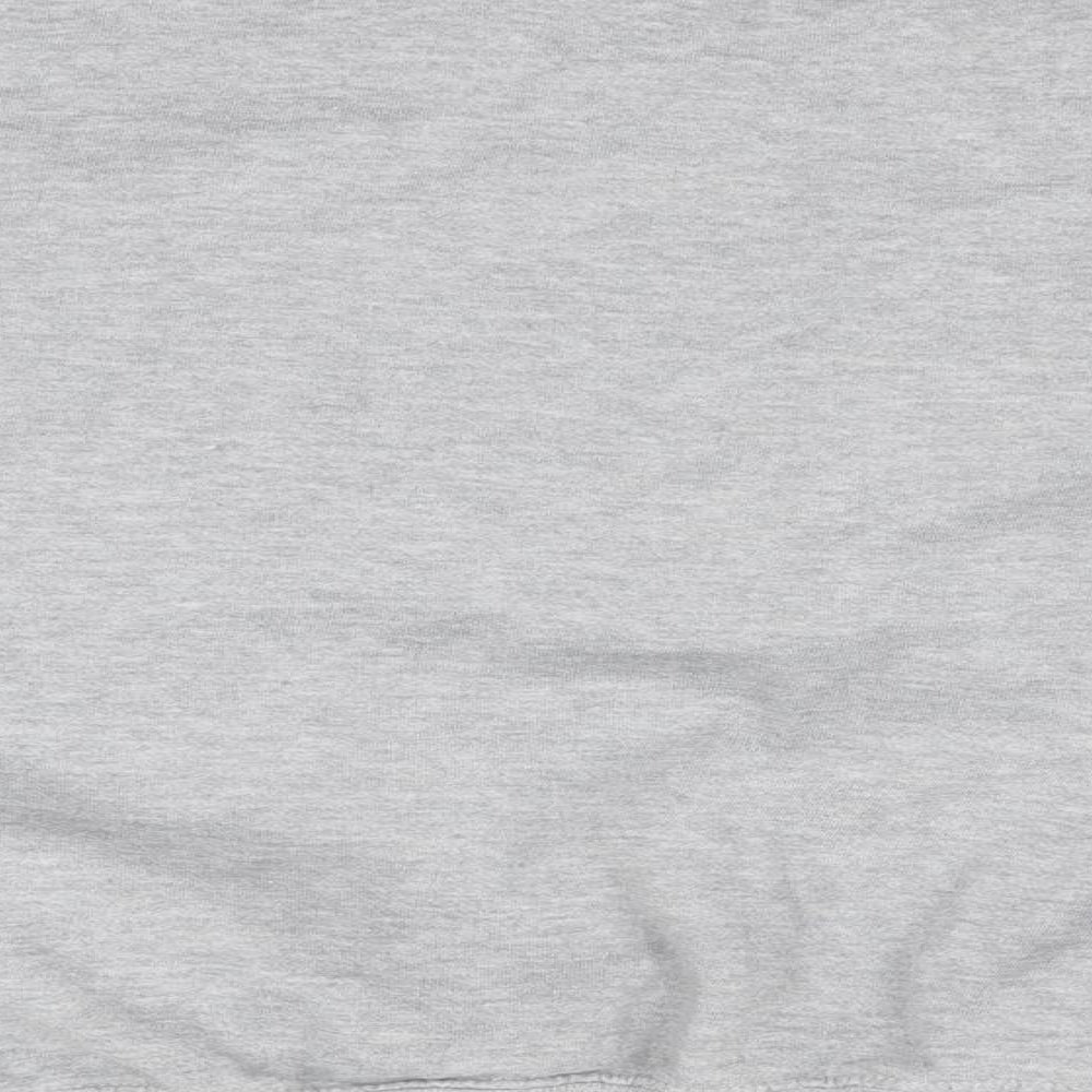 Boohoo Mens Grey Round Neck  Cotton Pullover Jumper Size M