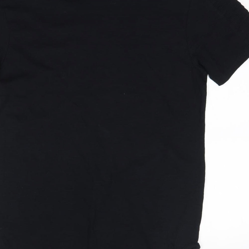 Primark Mens Black  Cotton  T-Shirt Size M Round Neck