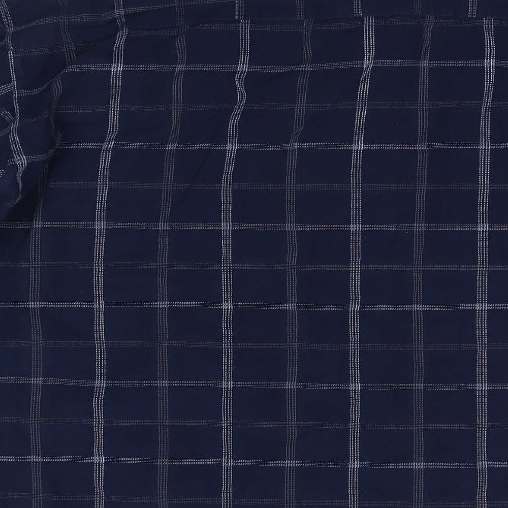 Kickers Mens Blue Check Cotton  Button-Up Size 2XL Collared