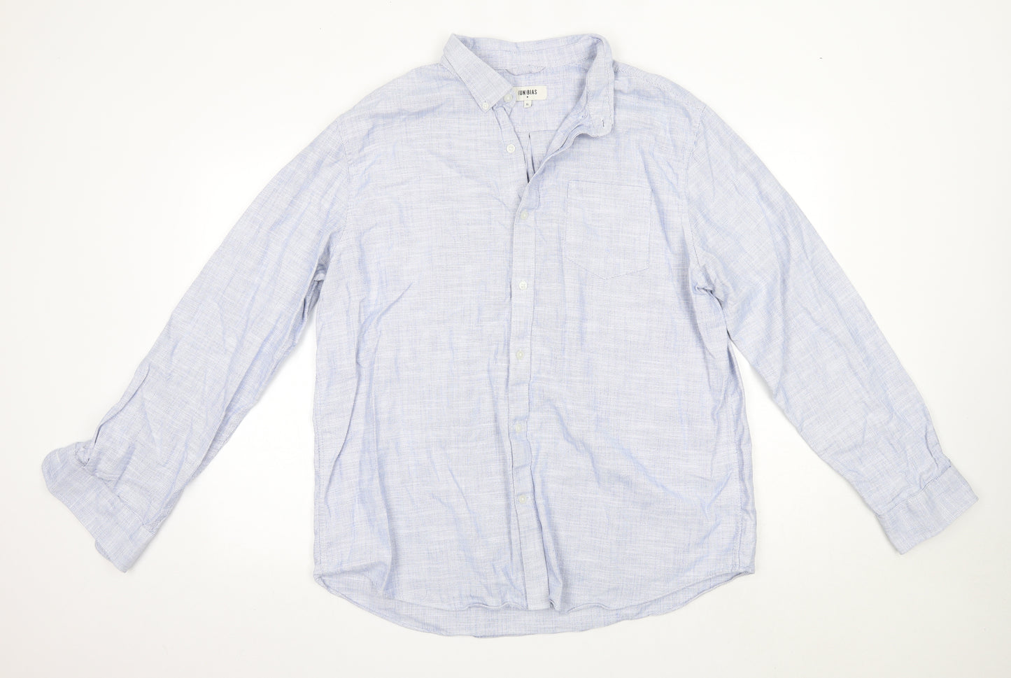 Debenhams Mens Blue  Cotton  Button-Up Size XL Collared