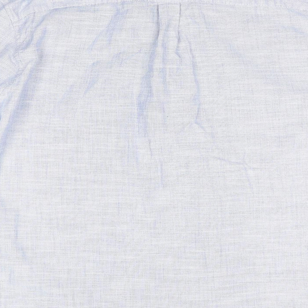 Debenhams Mens Blue  Cotton  Button-Up Size XL Collared