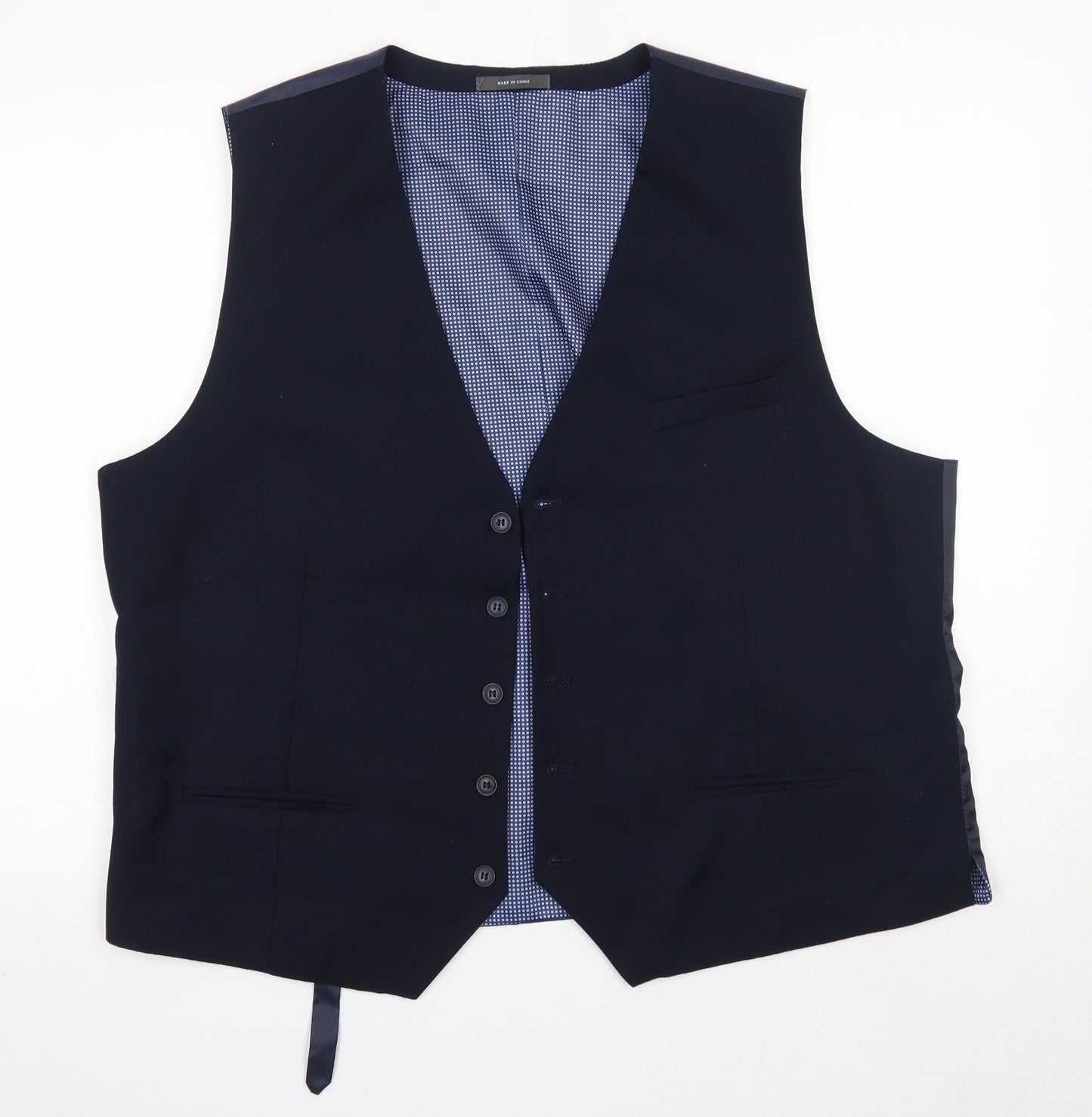 Primark Mens Blue   Jacket Waistcoat Size 2XL   - Slim Fit