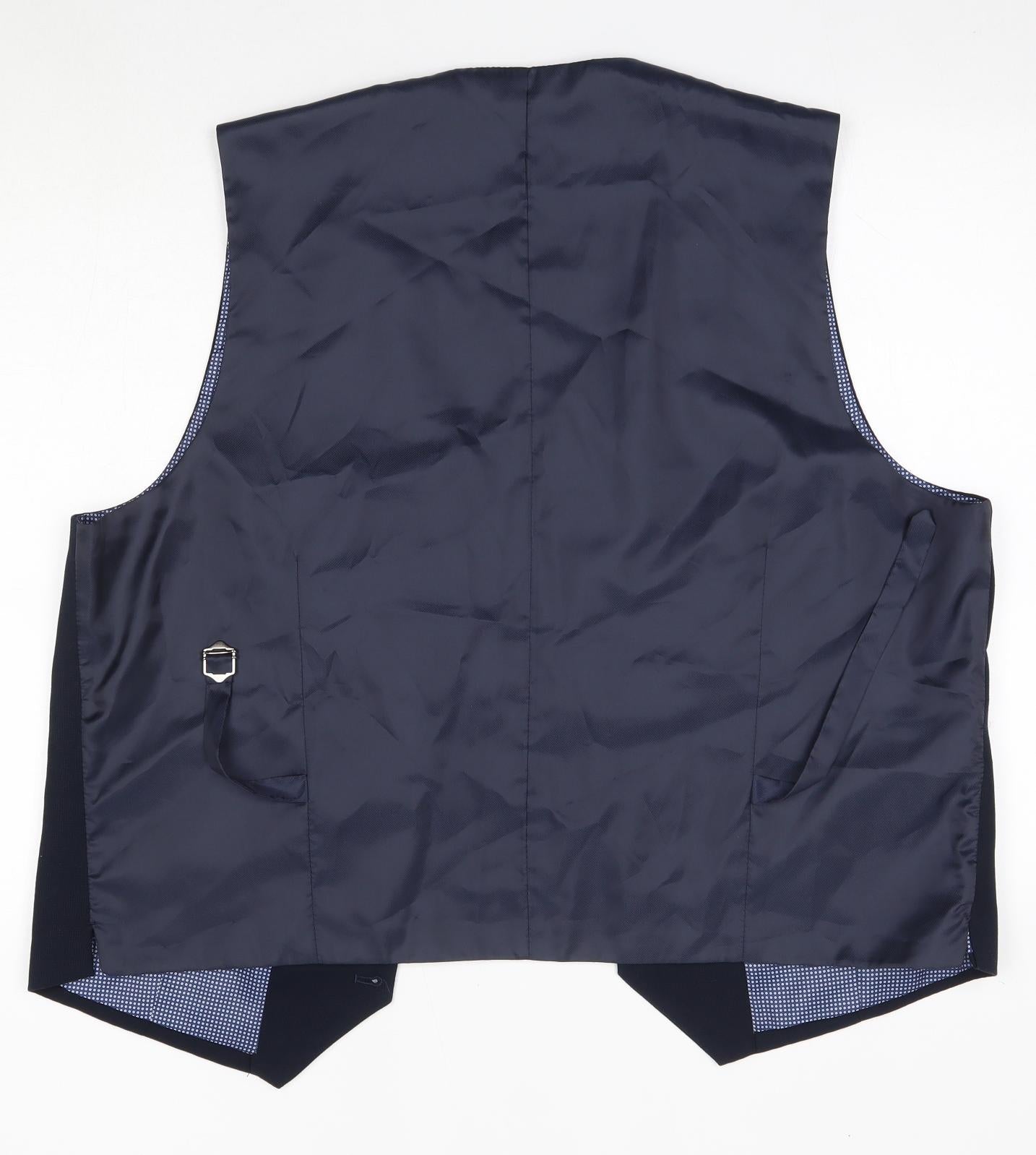 Primark Mens Blue   Jacket Waistcoat Size 2XL   - Slim Fit
