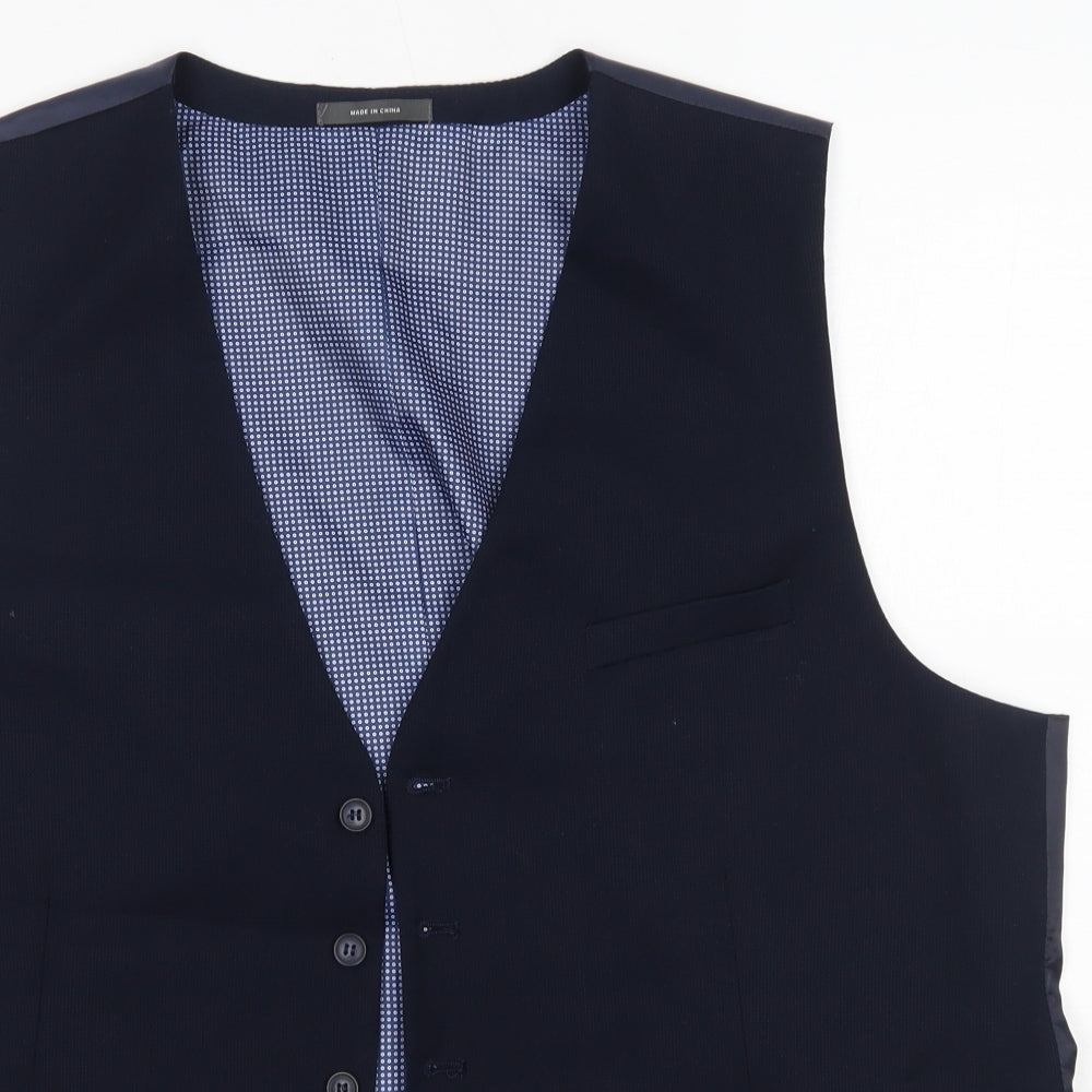 Primark Mens Blue   Jacket Waistcoat Size 2XL   - Slim Fit
