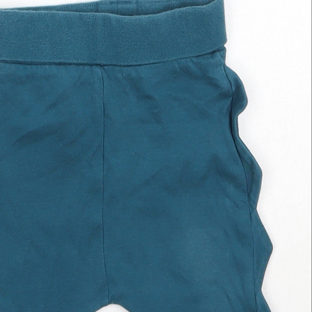 NEXT Baby Blue  100% Cotton Jogger Trousers Size 6-9 Months   - Crocodile