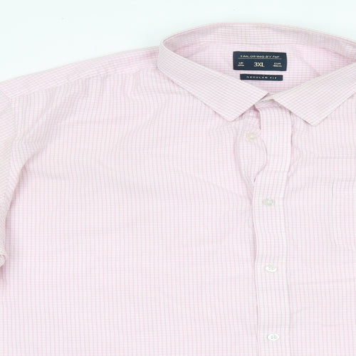 F&F Mens Pink  Cotton  Button-Up Size 3XL Collared