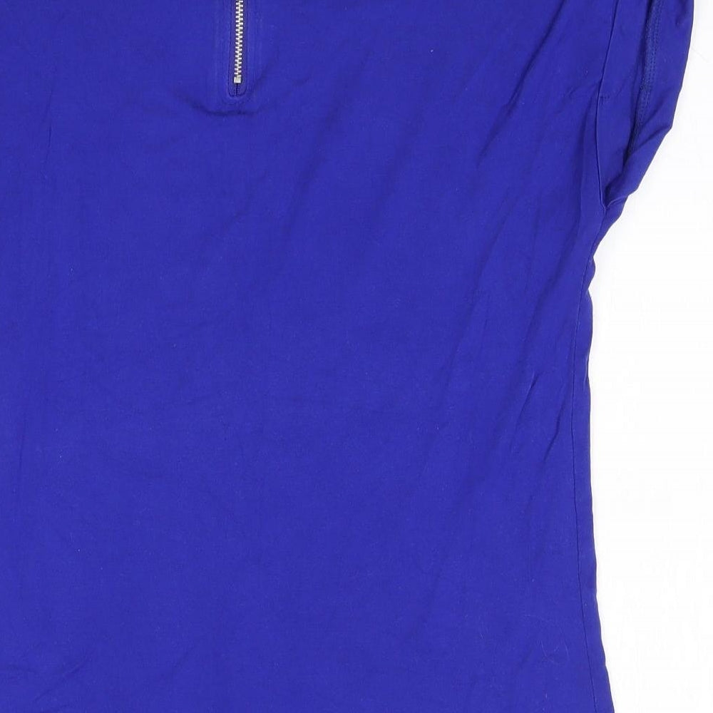 Peacocks Womens Black  Viscose Basic T-Shirt Size 12 Round Neck