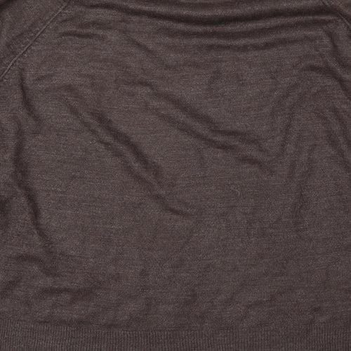Urban Spirit Mens Brown Round Neck  Acrylic Pullover Jumper Size XL