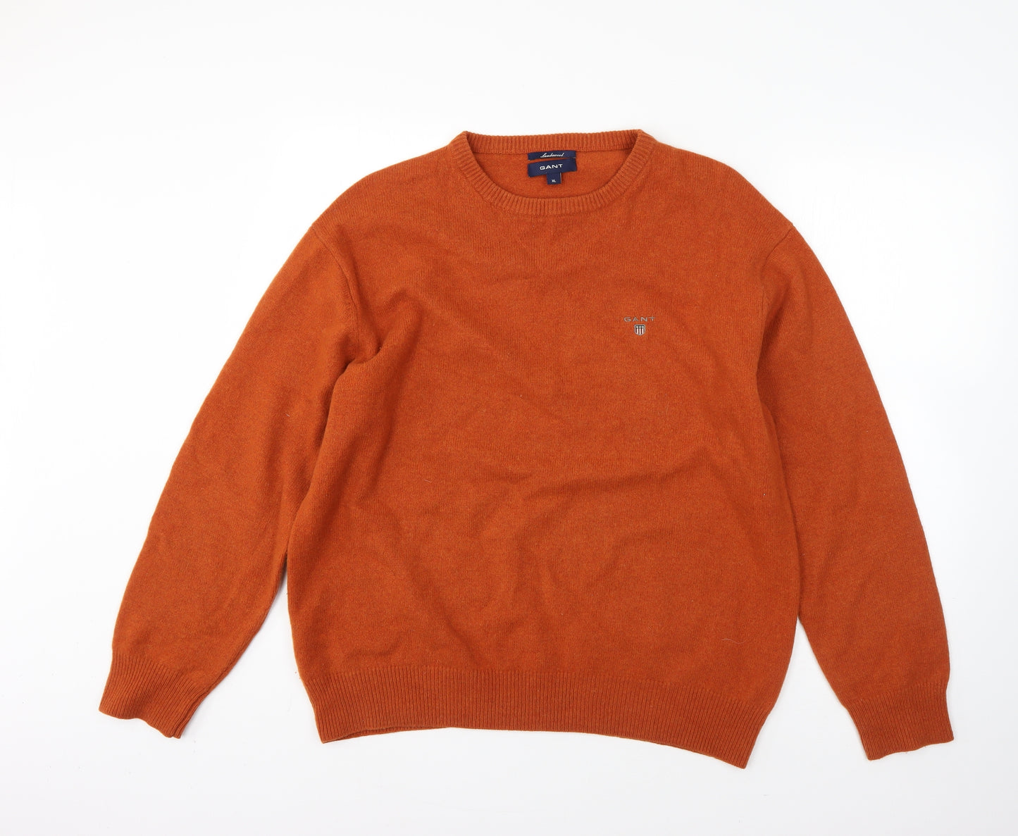 GANT Mens Orange Roll Neck  Wool Pullover Jumper Size XL